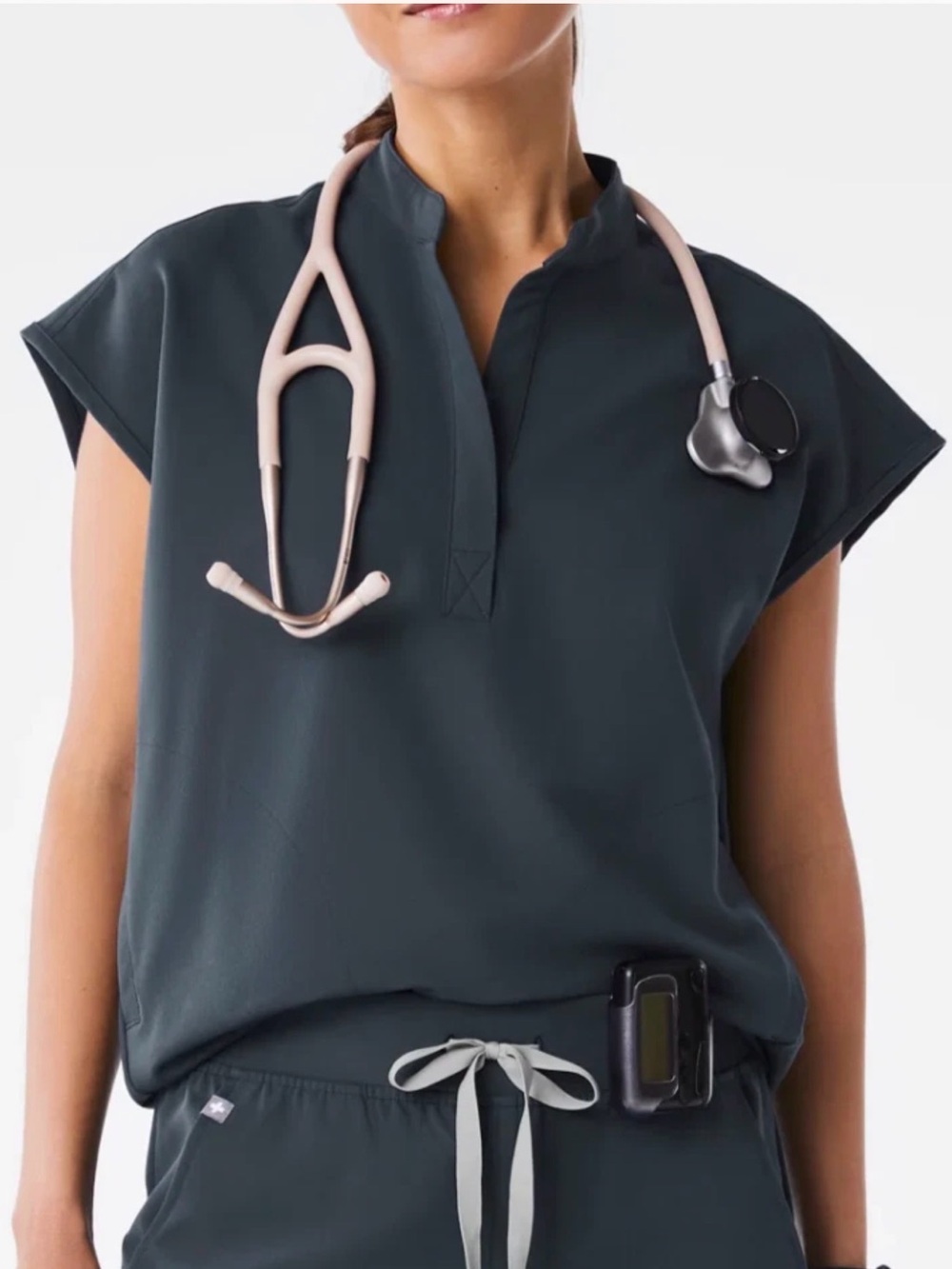 NWT FIGS  Rafaela Oversized Scrub Top XXS Dark Harbor